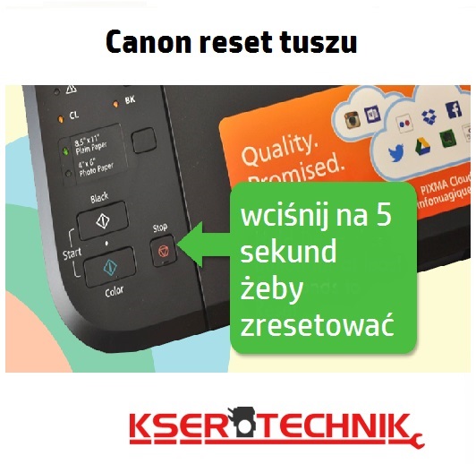 drukarka canon reset tuszu