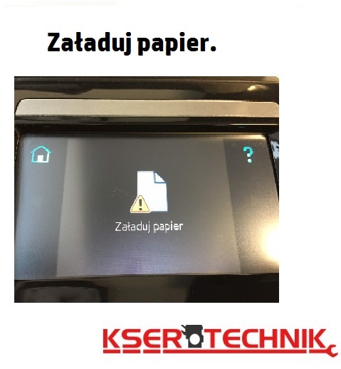drukarka pokazuje brak papieru a papier jest